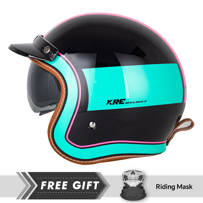 Motorcycle Gear Store - Adult Motorcycle Helmet Vintage Jet Helmet
