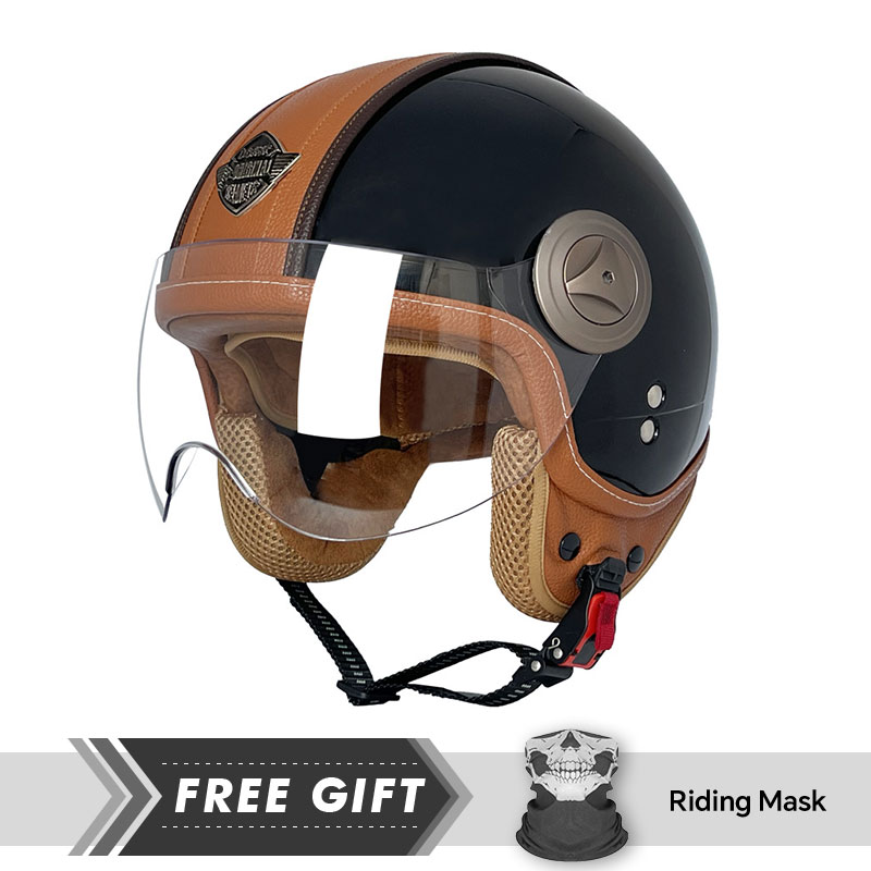 Motorcycle Gear Store - Retro Classic Motorcycle Open Face Helmets