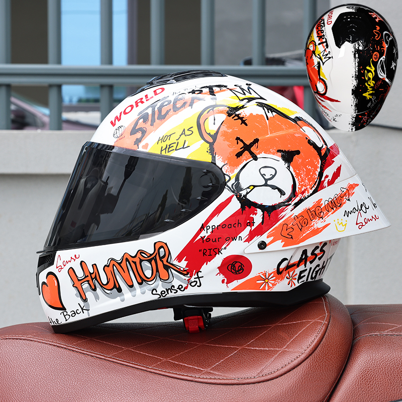 Motorcycle Gear Full Set - ORZ-S802-DOT Certified Full Face Motorcycle Helmet