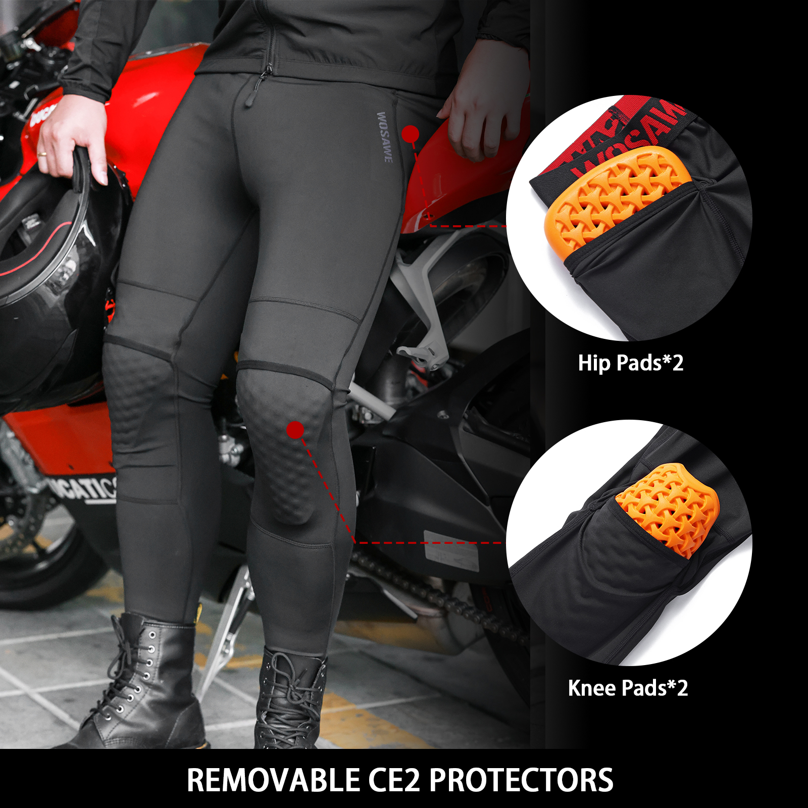 WOSAWE Motorcycle Compression  - огляд і ціна Motorcycle Gear Protection Levels