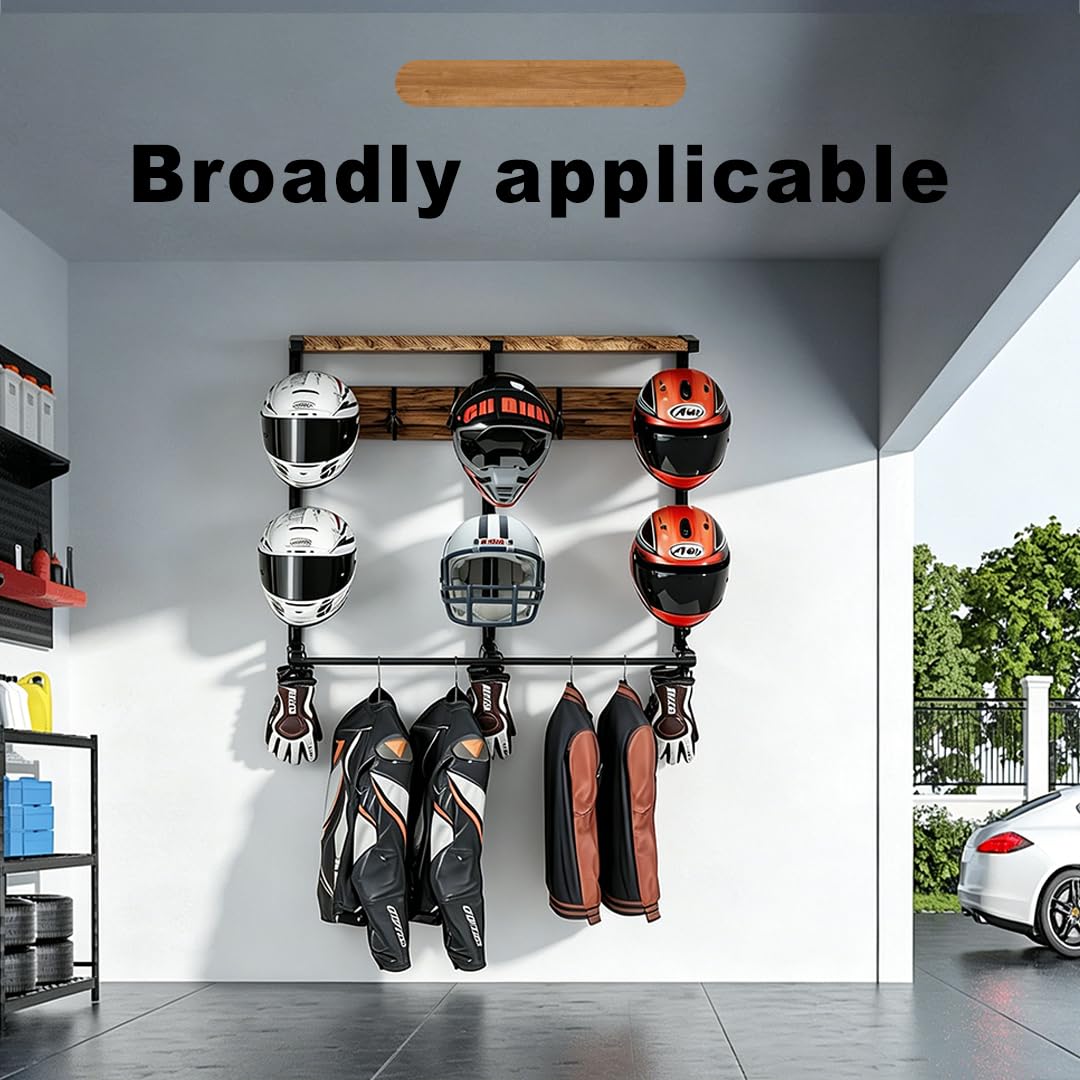 Wall-Mounted Motorcycle Gear O - огляд і ціна Motorcycle Gear Organizer