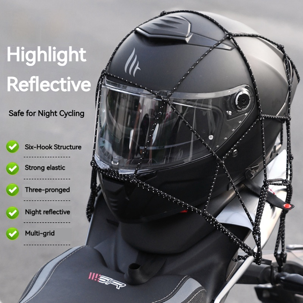 6 Hooks Luggage Net Protective - огляд і ціна Motorcycle Gear Organizer