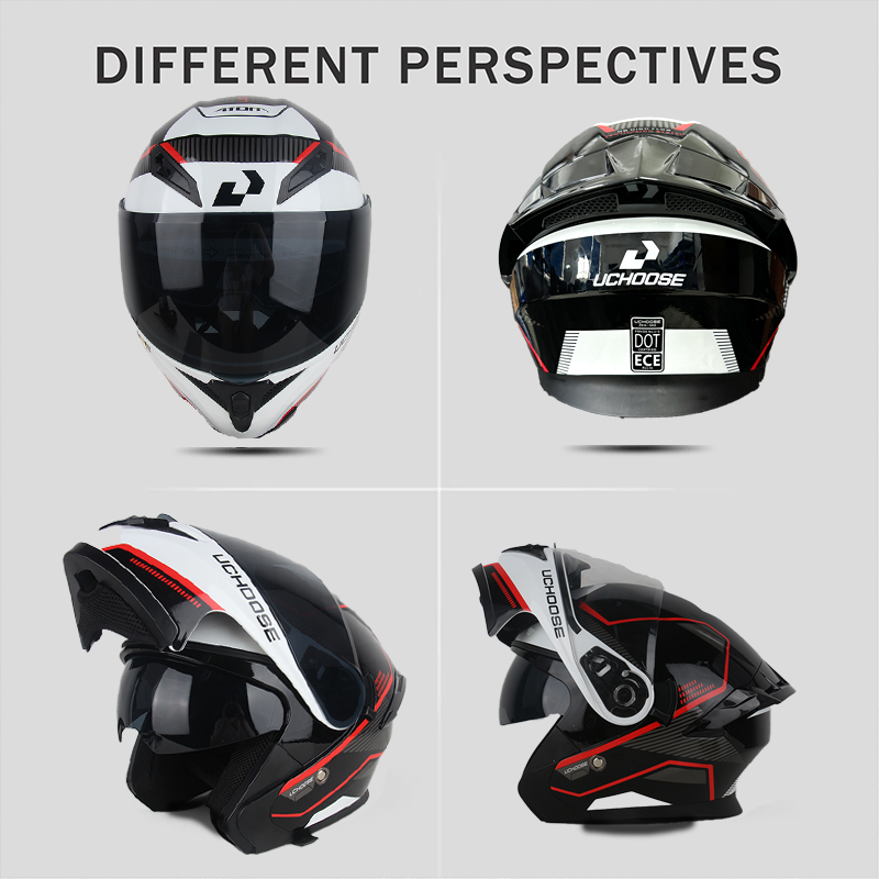 Uchoose DOT Modular helmet Ful - огляд і ціна Motorcycle Gear Full Set