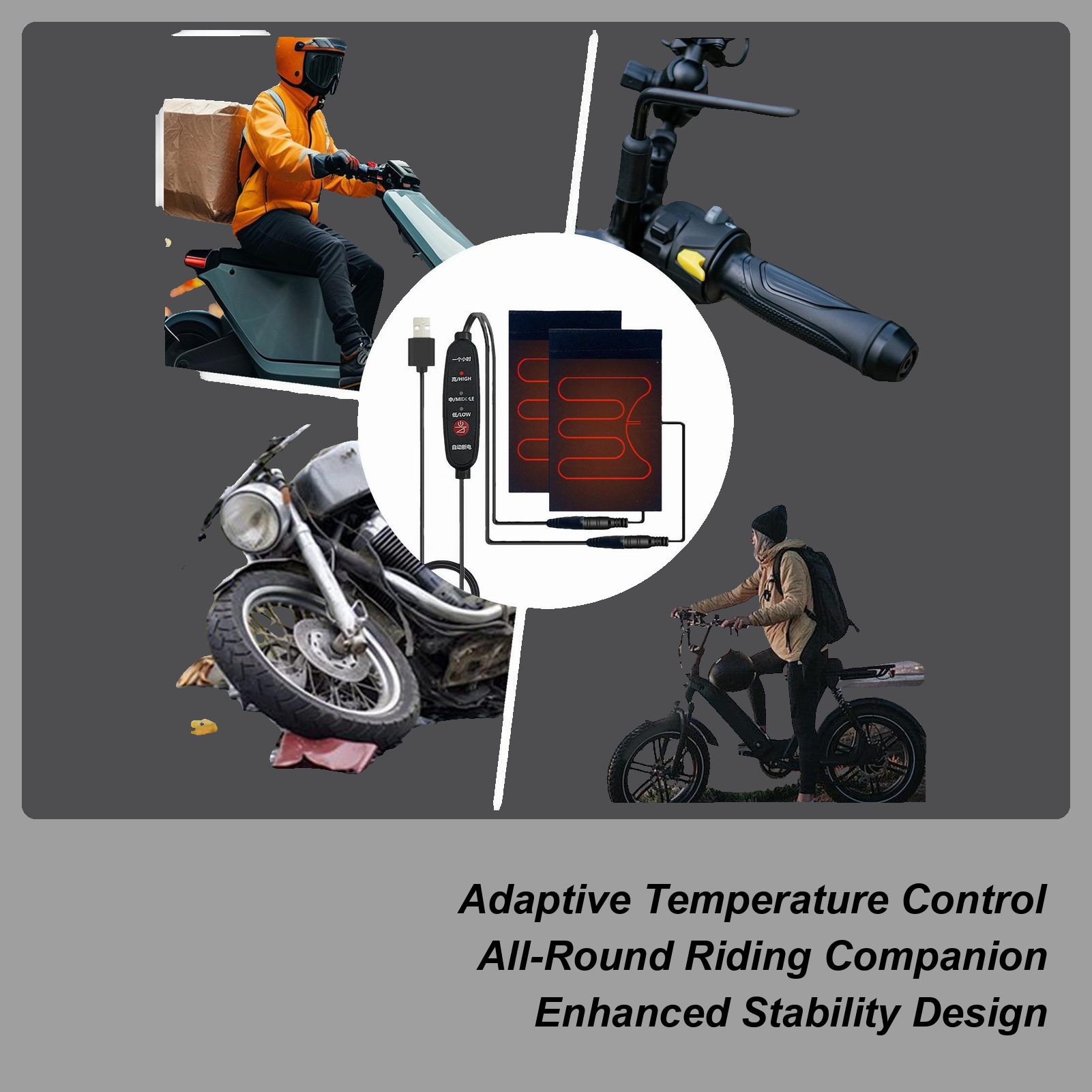 Handlebar Heater 5V Heated Mot - огляд і ціна Motorcycle Gear Protection Levels
