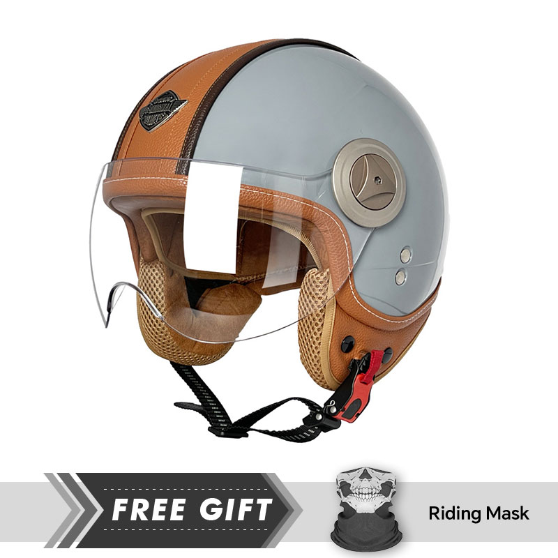 3/4 Open Face Helmet Vintage O - огляд і ціна Motorcycle Gear Store