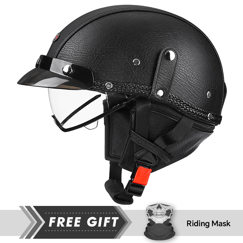 Men's Retro Motorcycle Half He - огляд і ціна Motorcycle Gear Store