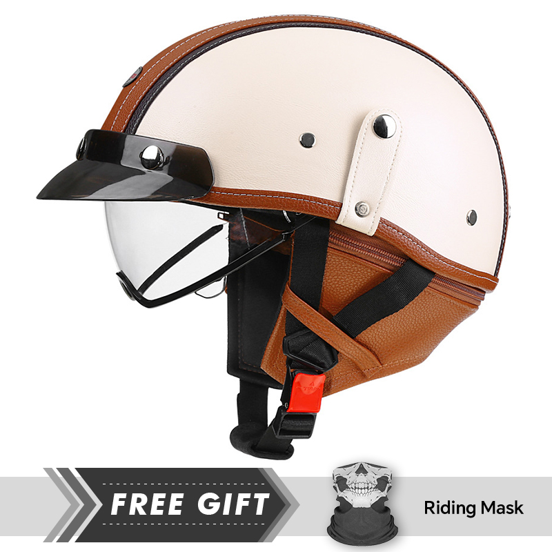 Men's Retro Motorcycle Half He - огляд і ціна Motorcycle Gear Store