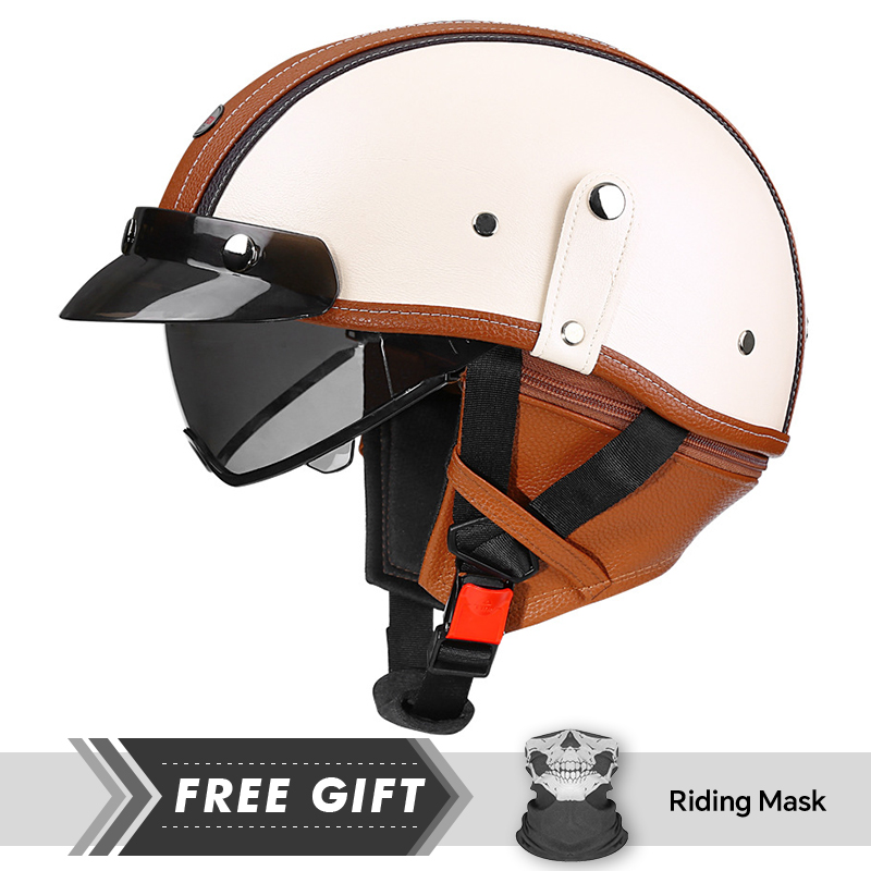 Men's Retro Motorcycle Half He - огляд і ціна Motorcycle Gear Store